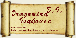 Dragomira Isaković vizit kartica